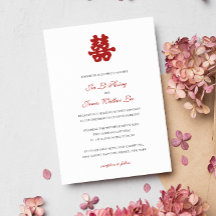 RED Double Happiness Chinese kalligrafie azian