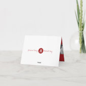 Red Double Happiness Knot Weddenschap Hartelijk da Bedankkaart (Achterkant)