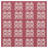 Red Double Happiness Lantern Custom Fabric Stof (Swatch)