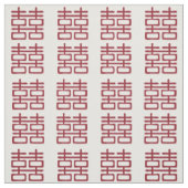 Red Double Happiness Lantern Custom Fabric Stof (Swatch)