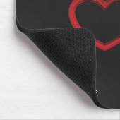 Red Double Heart Mousepad Muismat (Hoek)