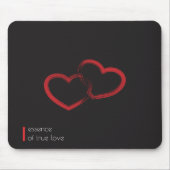 Red Double Heart Mousepad Muismat (Voorkant)