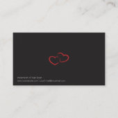 Red Double Heart Visitekaartje (Voorkant)