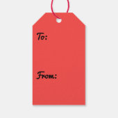 Red Double Hibiscus Flower Cadeaulabel (Achterkant)