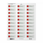 Red Double Hibiscus Flower Etiket (Full Sheet)