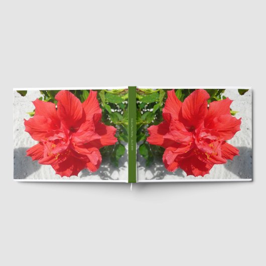 Red Double Hibiscus Flower Gastenboek (Volledig)