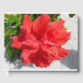 Red Double Hibiscus Flower Gastenboek (Voorkant)