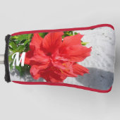 Red Double Hibiscus Flower Golfheadcover (Voorkant)