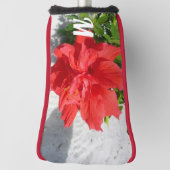 Red Double Hibiscus Flower Golfheadcover (Draai 90)