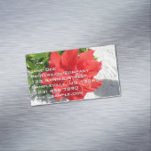 Red Double Hibiscus Flower Magnetisch Visitekaartje (Voorbeeld)