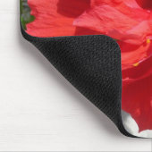 Red Double Hibiscus Flower Muismat (Hoek)