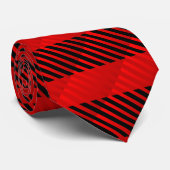 Red Double Stripe Mannen Stropdas (Opgerold)