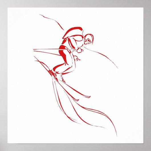 Red Downhill Poster (Voorkant)