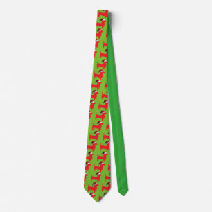 Red-Doxie—en-Santa-Pet Stropdas