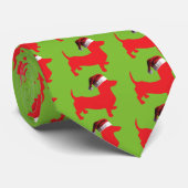 Red-Doxie—en-Santa-Pet Stropdas (Opgerold)