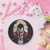 Red Dracula Gothic Horror Halloween Papieren Bordje (Feest)