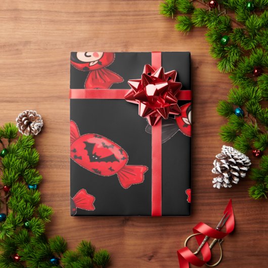 Red Dracula Snoep voor Halloween Cadeaupapier (Feestdagen Geschenken)