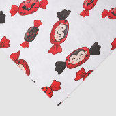 Red Dracula Snoep voor Halloween Tissuepapier (Detail)