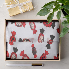 Red Dracula Snoep voor Halloween Tissuepapier