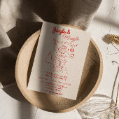 Red Draen Jingle & Mingle Christmas Santa Party Kaart