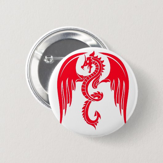 Red Dragaon Dragão Vermelho Ronde Button 5,7 Cm (Voorkant /achterkant)