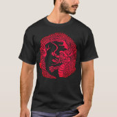 Red Dragon 紅竜 Traditional Japanese crest T-shirt (Voorkant)
