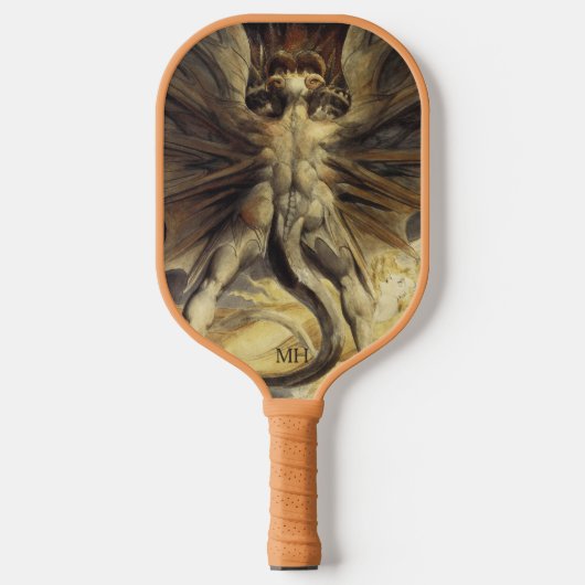 Red Dragon aangepast monogram Pickleball Paddle (Voorkant)