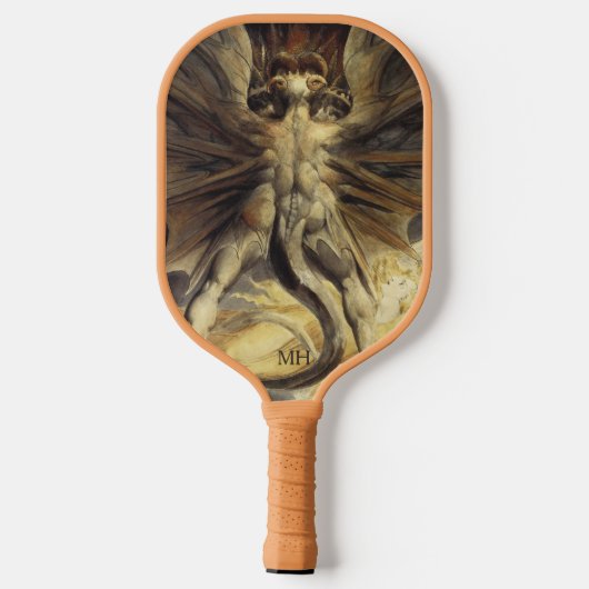 Red Dragon aangepast monogram Pickleball Paddle (Achterkant)