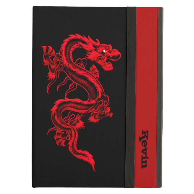 Red Dragon aangepaste iPad-luchttas iPad Air Hoesje (Voorkant Gesloten)