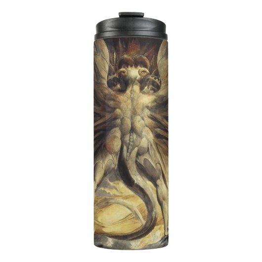"Red Dragon", aangepaste teksttumbler Thermosbeker (Voorkant)