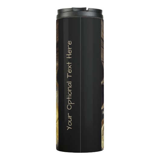 "Red Dragon", aangepaste teksttumbler Thermosbeker (Achterkant)