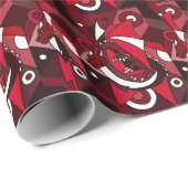 Red Dragon Abstract Art All Purpose Wrapping Paper Cadeaupapier (Rol Hoek)