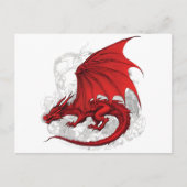 Red Dragon Abstract Briefkaart (Voorkant)