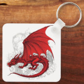 Red Dragon Abstract Sleutelhanger (Achterkant)