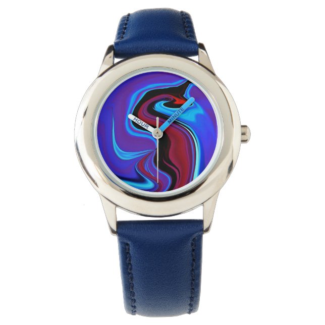 Red Dragon Abstract Watts Horloge (Voorkant)