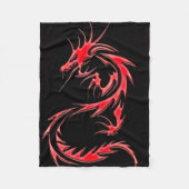 Red Dragon Airborstel Art Fleece Blanket (Voorkant)