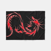 Red Dragon Airborstel Art Fleece Blanket Deken (Voorkant (Horizontaal))