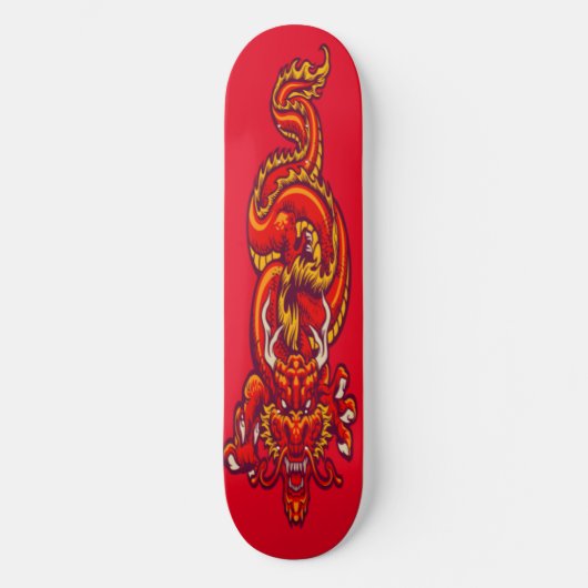 Red Dragon Art Persoonlijk Skateboard (Voorkant)