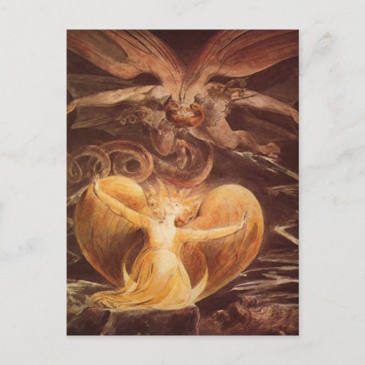 Red Dragon Art William Blake Briefkaart (Voorkant)