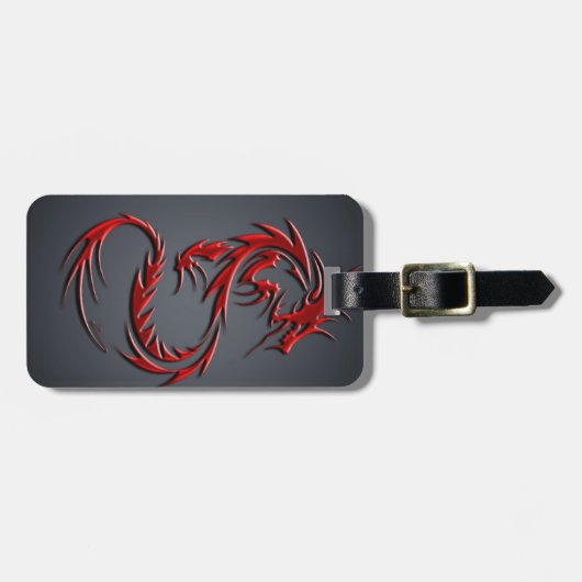 red dragon bagagelabel (Voorkant horizontaal)