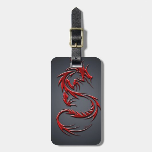 red dragon bagagelabel (Voorkant verticaal)