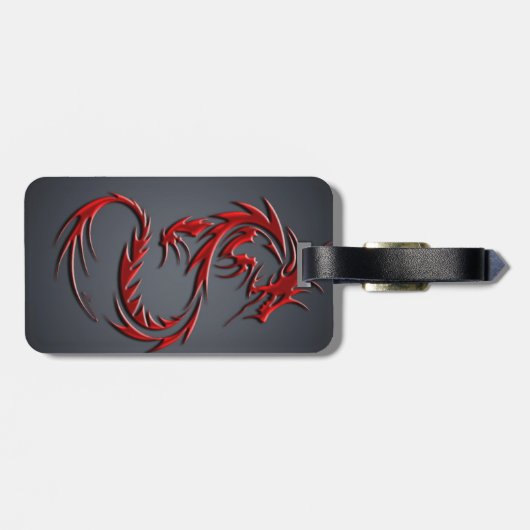 red dragon bagagelabel (Achterkant horizontaal)