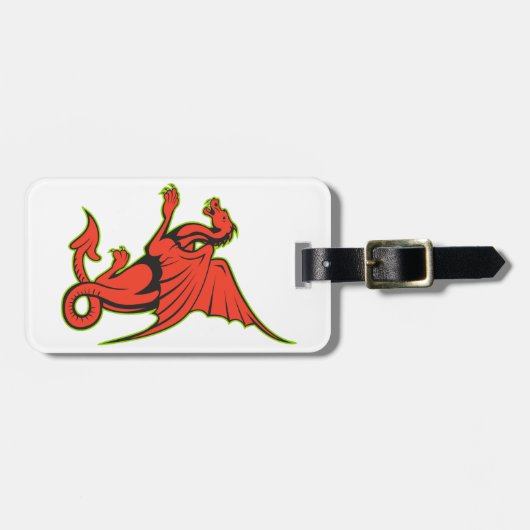 Red Dragon Bagagelabels (Voorkant horizontaal)