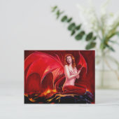 Red Dragon Briefkaart (Staand voorkant)