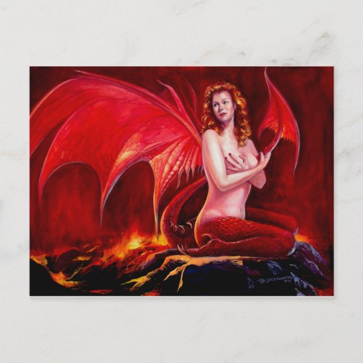 Red Dragon Briefkaart (Voorkant)