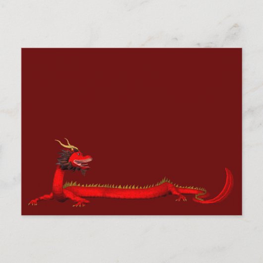 Red Dragon Briefkaart (Voorkant)