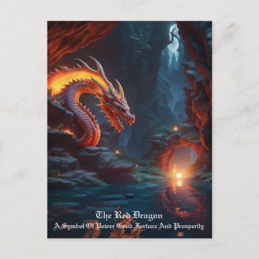 Red Dragon Briefkaart (Voorkant)
