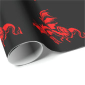 Red Dragon Cadeaupapier (Rol Hoek)