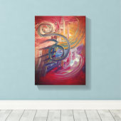 Red Dragon Canvas Afdruk (Insitu (Houten vloer))