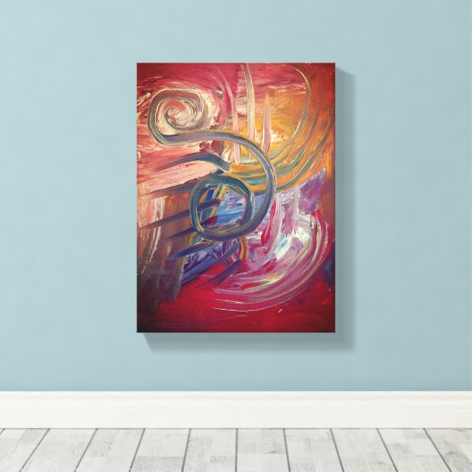 Red Dragon Canvas Afdruk (Insitu (Houten vloer))